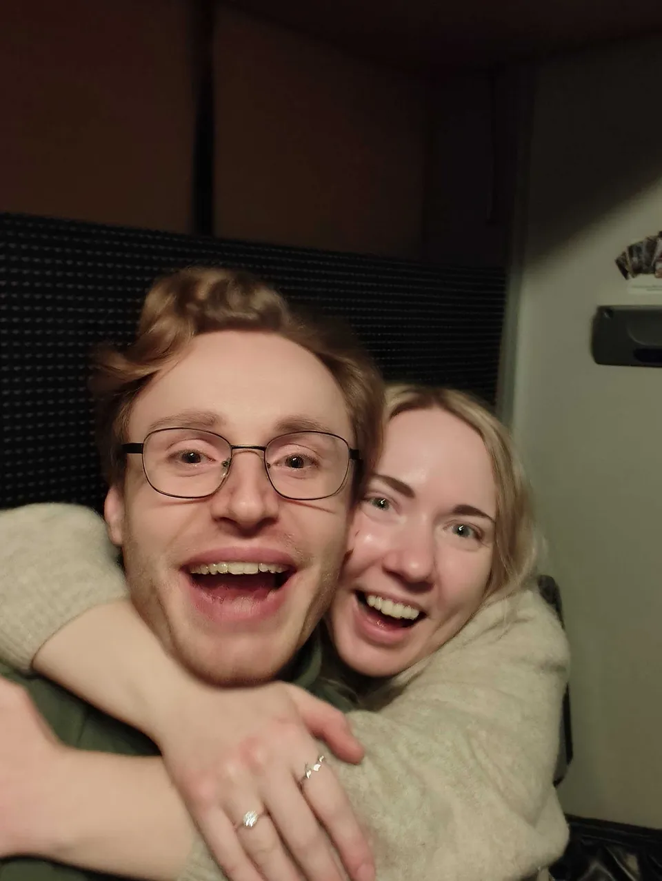 Michelle and Marius smiling together